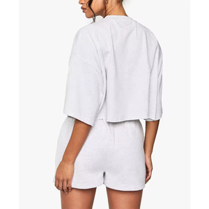 Conjunto de dos piezas de verano para mujer, pantalones cortos de malla con botones, personalizable, transpirable, informal, para correr, conjuntos de verano para mujer, hecho por Numica Sports - Product Image 6