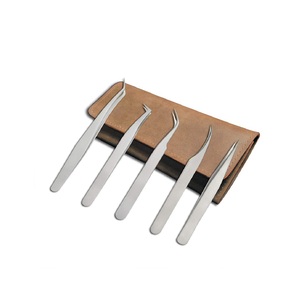 Ensemble de pinces à épiler de haute qualité, multicolores, à pointe inclinée, autres outils de soin du corps et de maquillage, personnalisables - Product Image 1