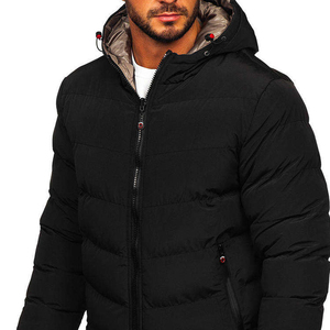 Men's Fashion Custom Logo Puffer Winter Jacket Windproof <b>Waterproof</b> <b>Padded</b> Hooded Collar Puffer Jackets - Product Image 3