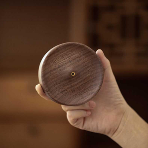 Brûleur d'encens en bois, attrape-cendres pour bâtonnets d'encens, support rond pour comptoirs, salle de méditation, yoga - Product Image 2