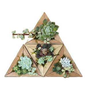 Pot de fleurs en bois extérieur souhaitant bien jardinière arrière-cour décor de jardin jardinières créatives en bois écorce de sapin pots de fleurs jardin - Product Image 1