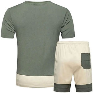 Conjunto de pantalones cortos para hombre al por mayor, ropa de verano para hombre, conjunto de camiseta y pantalones cortos transpirables para correr, servicio OEM - Product Image 3