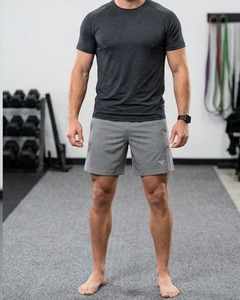 Pantalones Cortos Deportivos para Hombre de Primera Calidad, Ligeros, de Material Puro, Lisos, Teñidos, Estilo Fitness para la Temporada de Verano, Uso en Exteriores y Gimnasio - Product Image 5
