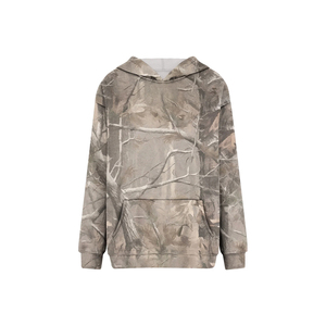 Sweat-shirt à capuche pour femme, imprimé camouflage, manches longues, pull décontracté avec poches, vêtement d'automne, tissu tricoté 100% polyester - Product Image 1