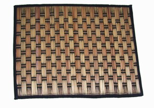 Handwoven Bamboo Pattern <b>Table</b> <b>Mat</b> with Black Border - Product Image 3