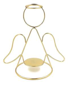 Portavelas de Metal Dorado con Diseño de Ángel, Soporte Minimalista para Velas Votivas, Candelabro de Lujo para Mesa, Centro de Mesa para Bodas, Decoración Festiva - Product Image 6