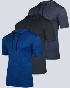 Camisetas Deportivas con Capucha de Manga Corta para Hombre, de Primera Calidad, Transpirables, Ropa Deportiva, Tops Activos, Camisetas sin Mangas Casuales Personalizadas - Product Image 5