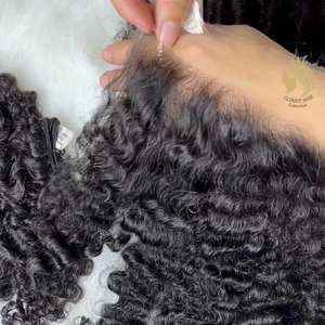 CDYHAIRVN Cabello humano crudo Birmano Rizado 6x6 5x5 HD Cierre transparente Mejor calidad Precio al por mayor Cutícula alineada Cabello no Remy - Product Image 2