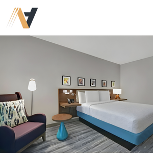 Ensemble de meubles de rangement pour chambre d'hôtel Hampton by Hilton avec lit et meubles intégrés, fabrication OEM - Product Image 2