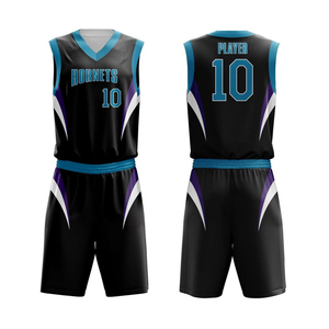 Maillot de basketball personnalisé sublimé Hornets, col en V, sans manches, anti-humidité, en polyester écologique, pour équipe adulte, devant - Product Image 3