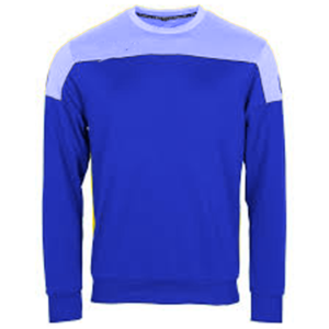 Sudadera de Cuello Redondo Azul Rey para Hombre, Corte Regular, Tejido de Punto, Color Sólido, Casual, Manga Larga con Rayas Blancas a la Derecha - Product Image 2
