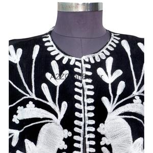 เสื้อกั๊กผ้าทอลายดอกไม้พิมพ์ลายสไตล์ซูซานีสำหรับผู้หญิง แบรนด์ Cotrise รุ่น Regular แขนตัดเย็บแบบเสื้อแจ็คเก็ต เหมาะสำหรับฤดูใบไม้ผลิ/ฤดูใบไม้ร่วง ทำด้วยมือ - Product Image 2