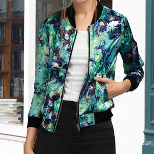 Top Selling OEM Service Custom Log Printing Fashion Women Printing Varsity <b>Jackets</b> Comfortable Apparel For Casual Use - Product Image 5