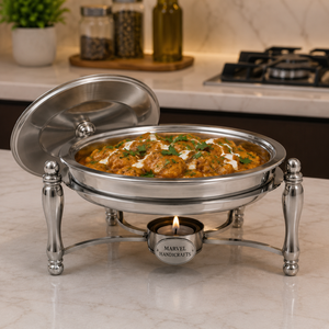 Luxury Stainless Steel Chafing Dish Buffet <b>Food</b> Warmer Set Premium Catering <b>Server</b> with Lid Elegant Dining Serving Ware Gift - Product Image 3