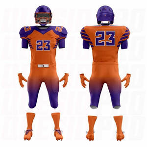 Uniforme de Fútbol Americano para Hombre, de Verano, Transpirable, de Secado Rápido, de Alta Calidad y Bajo Precio, 100% Poliéster, Jersey y Pantalones para Equipo - Product Image 1