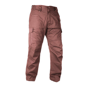 Pantalon cargo vert olive pour homme, plusieurs poches, style workwear en toile, respirant, poids moyen, coupe droite, fermeture boutonnée - Product Image 4