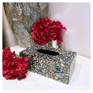 Boîte à mouchoirs en nacre de luxe, fabriquée en Vietnam, pour le Ramadan, par OEM Decor Factory - Product Image 1