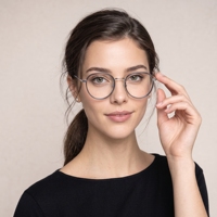 Monture de lunettes optiques anti-lumière bleue UV420, ronde, à monture complète, en TR90, légère, flexible, sur mesure, de haute qualité