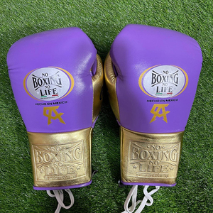 Guantes de Boxeo Profesionales No Boxing No Life Pro con Cordones, Guantes de Boxeo MMA Sanda de Cuero Real Antideslizantes y Ligeros con Dedos Completos - Product Image 3