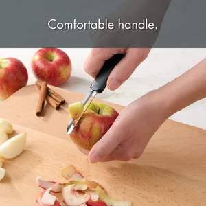 Paquet de 12 éplucheurs de fruits et légumes en acier inoxydable noir de 6 po - Product Image 5