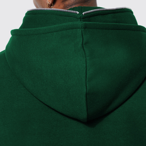 Custom Men's Pullover <b>Hoodies</b> 100% Cotton Embroidered Zipper-Up Loose Fit Eco-Friendly OEM Service Made in Pakistan - Product Image 4