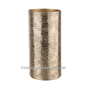 Nordic Design Aluminum Metal Round Shaped Shinny Gold Finished Brush <b>Holder</b> Luxury Used Home Hotels - Product Image 3