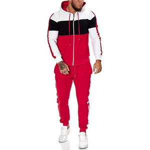 Conjunto Deportivo de Forro Polar 2 en 1 para Hombre, con Bloques de Color, Sudadera con Capucha y Cremallera de Manga Larga, Bolsillos Laterales, Ropa Casual de Invierno, Transpirable - Product Image 4