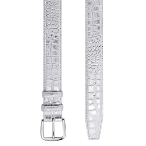 Ceinture décontractée en cuir PU personnalisée avec boucle carrée en alliage, design respirant imprimé et brodé pour hommes - Cuir de vachette véritable - Product Image 6