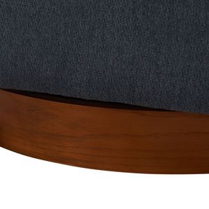 Silla Giratoria de Tela Azul <span class=keywords><strong>Miramar</strong></span> con Base de Madera, Mueble Elegante para Sala de Estar - Product Image 3