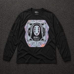 Chemise réfléchissante Cyberpunk pour homme, haut à manches longues graphique tactique et utilitaire, vêtement technique personnalisé - Product Image 1