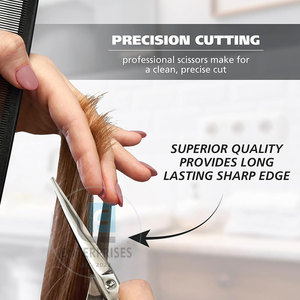 Soins des cheveux et coiffure, ciseaux de barbier professionnels en acier inoxydable, couleur unie, nouveau design, durables et légers - Product Image 5