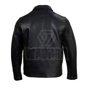 Veste en cuir de motard haut de gamme, coupe ajustée moderne, confort doux et élégante, idéale pour l'hiver - Product Image 2