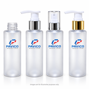 Frosted PET Cosmetic <b>Bottle</b> Cylindrical <b>Plastic</b> Packaging Silver/Gold Pump <b>Spray</b> Head Heat Transfer Printed Skincare Lotion - Product Image 2