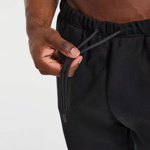 Pantalon de jogging streetwear personnalisé de haute qualité, coupe ample, en coton épais 600 GSM, gris, jambe large droite, pour homme - Product Image 6