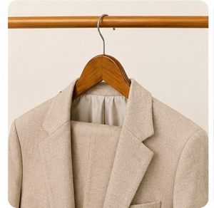 Perchas de Madera Sólida de Lujo con Logotipo Personalizado y Gancho Giratorio para Abrigos y Trajes, para Exhibición en Boutiques y Tiendas Minoristas de Alta Gama - Product Image 3