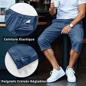 Pantalones Cortos Deportivos para Hombre, Corte Ajustado, Transpirables, de Secado Rápido, con Cintura Elástica y Material de Lona Elástica para Máximo Movimiento - Product Image 3