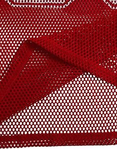 <b>Red</b> Mesh Short Sleeve T-Shirt Lightweight Polyester Crew Neck Casual Top Casual Football Jersey Shirts - Product Image 6
