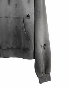 Sweat à capuche zippé pour homme en molleton 100% coton, coupe classique, infroissable, respirant, effet délavé, entièrement brodé, haute qualité 500 GSM - Product Image 4