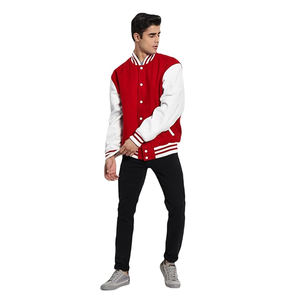 Veste de baseball Letterman 100% laine, couleur attrayante, personnalisable, avec manches en cuir d'agneau véritable, unisexe. - Product Image 1
