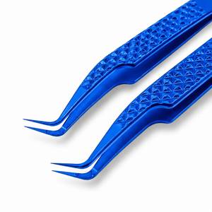 แหนบต่อขนตา Morje Surgical Blue สแตนเลสสตีล ปลายเรียวละเอียด พื้นผิวเรียบ รุ่น MS-ET-0007 สำหรับการต่อขนตา - Product Image 2