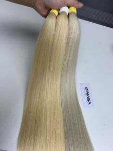 Extensiones de Cabello Humano Virgen NASA, Cabello Vietnamita Súper Doble Trama, Color Rubio Decolorado, Precio al por Mayor - Product Image 1