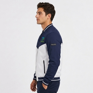 New Men's Bomber <b>Jacket</b> Embroidered Winter Pattern Bomber <b>Jacket</b> High Quality Casual Turtleneck Solid Warm Filling Breathable - Product Image 3