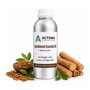 Huile Essentielle de Bois de Santal Pur Indien de Grade 1 Distillée à la Vapeur, Parfum Doux pour Cosmétiques, Mélanges de Parfums de Luxe, Tous Types de Peau - Product Image 1