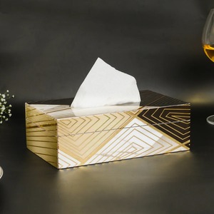 Multipurpose Wooden Printed Tissue <b>Paper</b> Holder Decorative <b>Storage</b> <b>Box</b> For Kitchen Bathroom Bedroom Living Room Hotel Use - Product Image 1