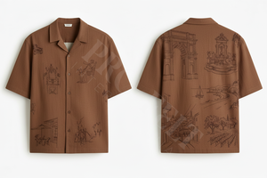 Camisa de Vestir Casual de Manga Corta Transpirable al por Mayor, Diseño Personalizado Estampado, Ropa de Playa de Verano, Camisa de Vestir Ligera de Corte Holgado - Product Image 3