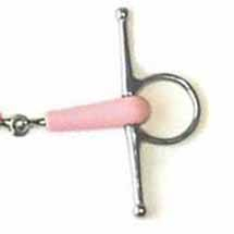 บิตม้าสแตนเลสแบบวงแหวนหลวม ปากสีชมพู ขนาด 12.5 ซม. - Product Image 5