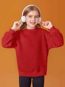 OEM Women's Plus Size Long Sleeve Soft 100% Cotton O-Neck Pullover Sweatshirt with Custom Colors Available - Product Image 2