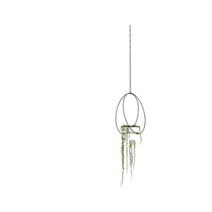 Lámpara colgante negra moderna con maceta para sala de estar, colgador de plantas metálico decorativo para interiores, macetas para decoración del hogar. - Product Image 1