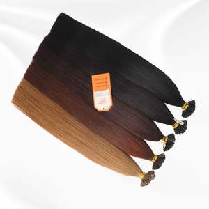 2025 vente en gros vietnamien brut vierge pointe plate Extensions de cheveux Double dessiné Remy cheveux humains italien kératine pré-collée - Product Image 1