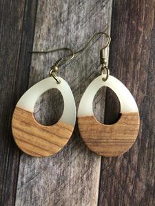 Floral Resin <b>Drop</b> Earrings Handmade Botanical Islamic Jewelry for Women Party Gift - Product Image 2
